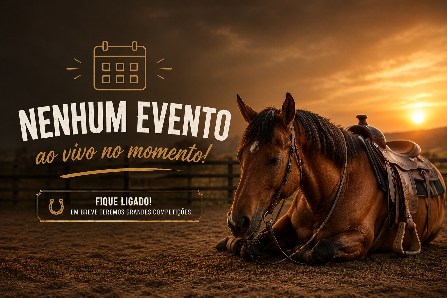 Nenhum evento ao vivo no momento